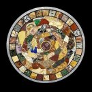 30" Natural Multi Inlay Stone Marble White Round Coffee Center Table Top H5101 30" Natural Multi Inlay Stone Marble White Round Coffee Center Table Top H5101
