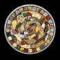 30" Natural Multi Inlay Stone Marble White Round Coffee Center Table Top H5101
