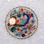 18" White Marble Coffee Bedroom Table Top Multi Inlay Floral Peacock Design H035