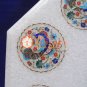 18" White Marble Coffee Bedroom Table Top Multi Inlay Floral Peacock Design H035