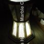 18"x15" Modern Marble White Filigree Design Side Table Stand Center Decor E570