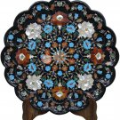15" Marble Black Serving Tray Carnelian Marquetry Gemstone Floral Columbus Gifts 15" Marble Black Serving Tray Carnelian Marquetry Gemstone Floral Columbus Gifts