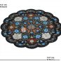 15" Marble Black Serving Tray Carnelian Marquetry Gemstone Floral Columbus Gifts