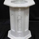 24"x15" Filigree Marble White Stand Base Handmade Home Kitchen Decor E552A 24"x15" Filigree Marble White Stand Base Handmade Home Kitchen Decor E552A