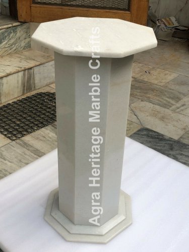 28"x15" Handmade Modern Marble White Stand/Base Decor E567