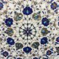 20" Marble Round Mosaic Coffee Top Table Lapis Stone Pietradure Inlay Art Decor