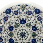 20" Marble Round Mosaic Coffee Top Table Lapis Stone Pietradure Inlay Art Decor