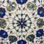 20" Marble Round Mosaic Coffee Top Table Lapis Stone Pietradure Inlay Art Decor
