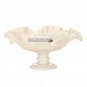 11"x11''x5'' White Marble Fruit Bowl Carnelian Inlay Pietradura Arts Decor H3638