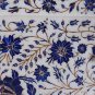 Indian White Makrana Serving Tray Lapis Lazuli Marquetry Inlay Floral Art Decor