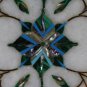 11"x16" White Marble Tray Malachite Inlay Floral Art Handmade Semi Precious Gift
