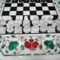 24" Marble Malachite Mosaic Coffee Table Top Chess Play Halloween Decor Gift