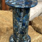 20" Blue Agate Marble Stand With 12" Top Handmade Art Home Decorative E1283 20" Blue Agate Marble Stand With 12" Top Handmade Art Home Decorative E1283