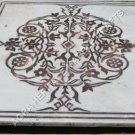30" White Marble Coffee Outdoor Table Top Inlay Handmade Hallway Decor H5044