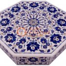 12"x12"x4" MarbleCustom Jewelry Box lapis Inlaid Floral Art Black Friday Gift
