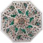 12"x12"x4" Marble Jewelry Box Parrot Malachite Semi Precious Art Veterans Gift