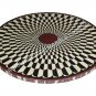 24" Black Marble Coffee Custom Table Top Handmade Inlay Living Room Decor H4816