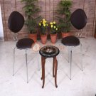 15" Marble Black Coffee Table Top Carnelian Marquetry Floral Art Christmas Gifts
