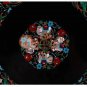 15" Marble Black Coffee Table Top Carnelian Marquetry Floral Art Christmas Gifts