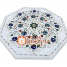 Marble Side Coffee Table Top Mosaic Inlay Art Pietradura Living Room Decor H3035