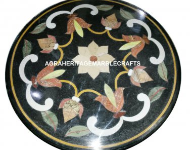 Marble Coffee Table Top Inlaid Mosaic Floral Art Marquetry Outdoor Decor H921
