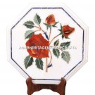 Marble Coffee Table Top Rare Hakik Mosaic Inlay Floral Art Furniture Decor H1978