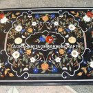 Black Marble Dining Table Marquetry Floral Inlay Art Pietradure Home Decor H3150