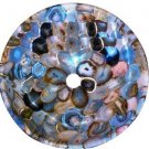 Natural Marble Countertop Wash Basin Multi Marquetry Inlay Center Design H4877