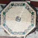 Marble Garden Coffee Table Top Malachite Inlay Floral Arts Furniture Decor H5385