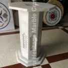 White Marble Stone Base Pedestal With Grill Work Furniture Decor White Marble Stone Base Pedestal With Grill Work Furniture Decor