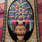 Kashmiri Beautiful Modern Woven Tapestry Wall Hanging With Embroidery Art M124