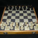 12"x12" Marble Handmade Gorara Stone Pieces Wooden Chess Set Decor Gifts Art
