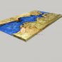 Blue Resin River Dining Custom Center Office Meeting Table Top Handmade Interior