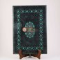 18"x12" Green Marble Top Side Kitchen Table Malachite Inlaid Art Home Decor Gift