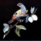 Marble Coner Coffee Table Top Inlaid Beautiful Parrot Inlay Art Home Decor H4035