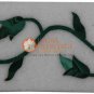 6"x4" White Marble Wall Decor Tile Malachite Inlay Floral Leaf Art Living Decor