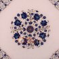 18"x18" Marble Counter Top Restaurant Table Lapis Fine Marquetry Floral Decor