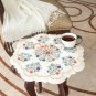 Marble Top Console Table 15"x15" Flower Shape Turquoise Stone Floral Art Decor