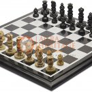 Black Marble Chess Set Indoor Game Board With Chess Pieces Best Kids Gifts Decor