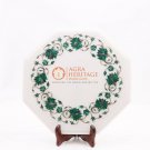 Marble Table Top Coffee Table Malachite Inlay Pietradura Floral Design Home Deco