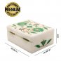 4"x3"x2" White Marble Jewelry Storage Box Malachite Inlaid Floral Art Home Decor