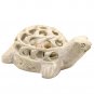 2"x2" Soapstone Tortoise Sculpture Filigree Intricate Design Good Luck Gift Deco