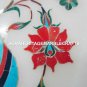 12" Marble Serving Dish Plate Birds Inlay Lapis Malachite Carnelian Decor H1430
