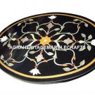 24" Marble Coffee Custom Table Top Marquetry Mosaic Inlay Living Decor H4563