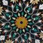 24" Black Marble coffee Table Top Handmade Inlaid Marquetry Home Mosaic Decor