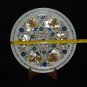 12" Marble Plate Lapis Malachite Mother of Pearl Inlay Stone Floral Art Decor
