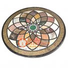 24" Elegant Marble Bedroom Table Top Furniture Inlay Design Hallway Decor H5666