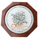 12" White Marble Round Coffee Stand Table Top Inlay Stone Furniture Decor E1459 12" White Marble Round Coffee Stand Table Top Inlay Stone Furniture Decor E1459