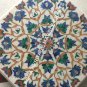 18" White Marble Coffee Center Table Top Lapis Multi Inlay Floral Decor H5369