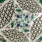 12" White Marble Modern Coffee Table Inlay Parrot Marquetry Handicraft Filigree